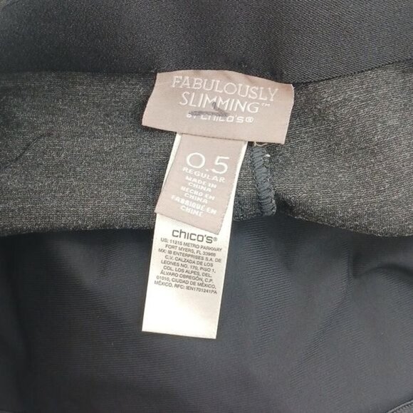Chicos Womens Size 6 Fabulously Slimming Pants Gray Straight Leg Stretch - Picture 5 of 7